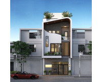 Mẫu nhà 3 tầng 1 tum có gác lửng đẹp nhất hiện nay