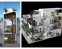 Cách tính diện tích xây dựng nhà ống mới nhất 2024