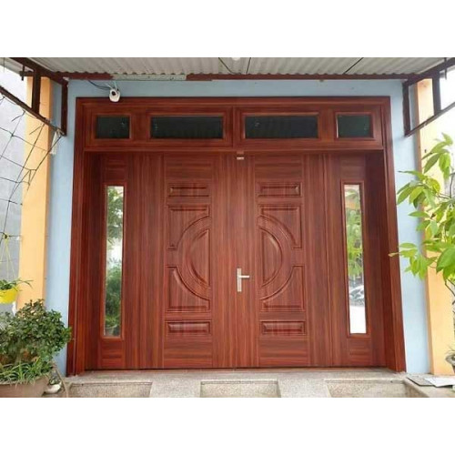 Top mẫu cửa sắt 4 cánh giả gỗ siêu sang và siêu bền