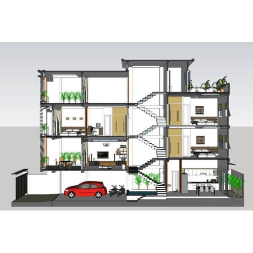 Mẫu nhà ống 4 tầng 4x10m | Kèm bản vẽ thiết kế chi tiết