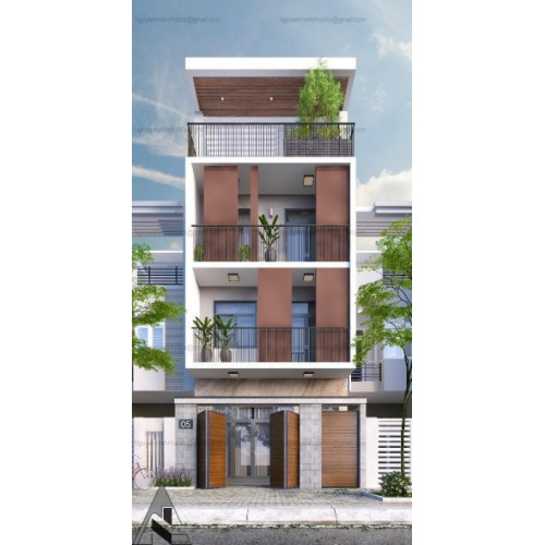 Mẫu nhà ống 4 tầng mặt tiền 4m kèm bản vẽ chi tiết