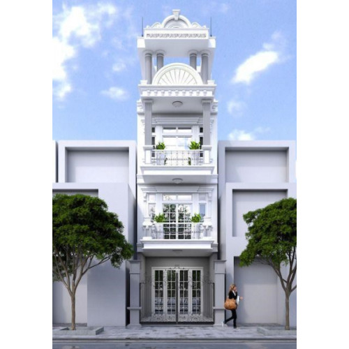 Truyền cảm hứng nghệ thuật từ mẫu nhà 1 trệt 3 lầu tân cổ điển