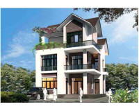 Bản vẽ thiết kế nhà biệt thự 3 tầng mái thái 12x12m