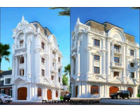 Mẫu biệt thự phố mặt tiền 6m theo xu hướng kiến trúc mới 2024