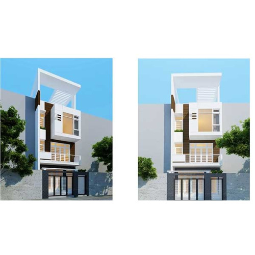 Những mẫu nhà phố 1 trệt 2 lầu sân thượng đẹp nhất 2024