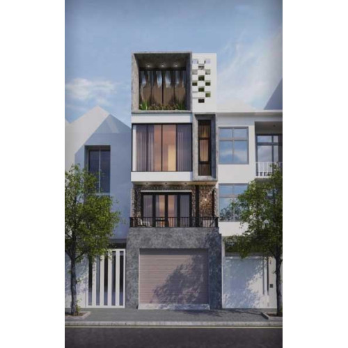 Mẫu nhà ống 4 tầng 5x20m nét kiến trúc đương đại