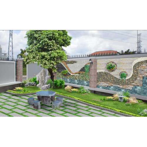 Mẫu gạch lát sân vườn đẹp tạo nên không gian bắt mắt