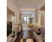 Mẫu phòng khách 25m2 vẻ đẹp đến từ sáng tạo độc đáo