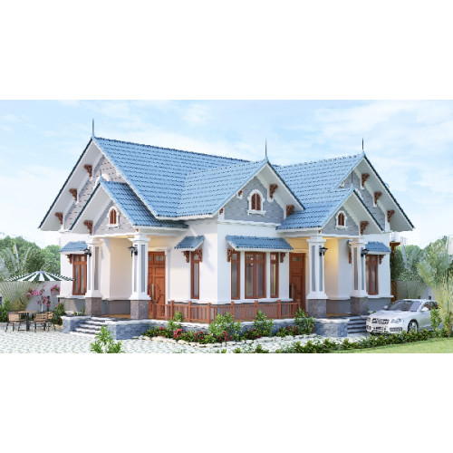 Top 15 gợi ý những mẫu trần thạch cao cho nhà mái thái