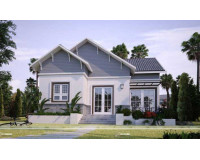 Mẫu nhà biệt thự 1 tầng mái thái đẹp đến từng chi tiết