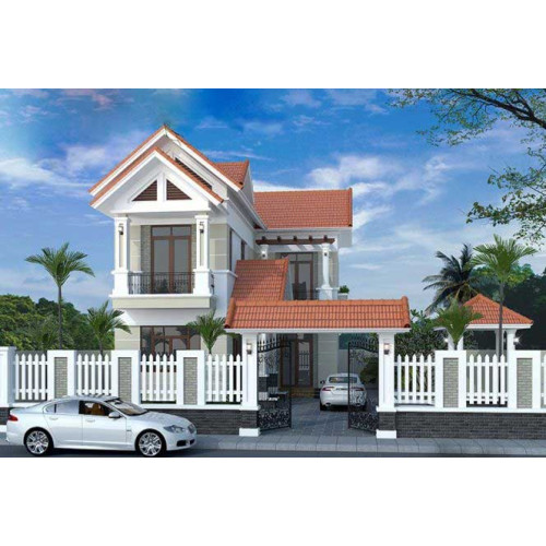 Mẫu biệt thự 2 tầng 4 phòng ngủ kết hợp sân vườn tuyệt đẹp