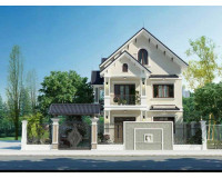Mẫu nhà biệt thự 2 tầng mái thái đẹp xây dựng ở Nam Định