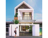 Thiết kế nhà phố 1 trệt 1 lầu 1 tum xu hướng nhà trong tương lai