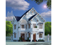 Gợi ý mẫu thiết kế nhà 3 tầng 2 mặt tiền mái thái đẹp