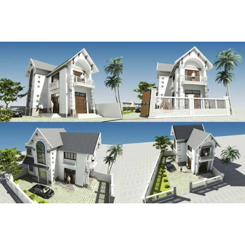 Mẫu nhà 2 tầng lợp ngói đẹp kinh phí đầu tư 800 triệu