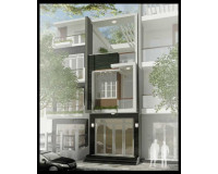 Mẫu nhà ống 2 tầng diện tích 4x15m có 3 phòng ngủ cực đẹp