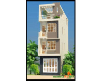 Mẫu nhà ống 3 tầng diện tích 4.5x14m có sân thượng
