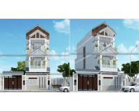 Mẫu nhà phố 3 tầng 4 phòng ngủ diện tích 5x15m2