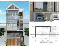 Mẫu nhà phố 3 tầng mặt tiền 5m đáp ứng đầy đủ công năng