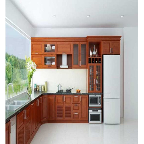 Top 10 mẫu tủ bếp gỗ tự nhiên hiện đại mang đến không gian sang trọng