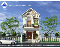 Xây nhà 2 tầng 1 tum đẹp phù hợp xu hướng kiến trúc 2024