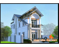 Mẫu nhà phố 2 tầng mái thái mặt tiền 5m có sân thượng