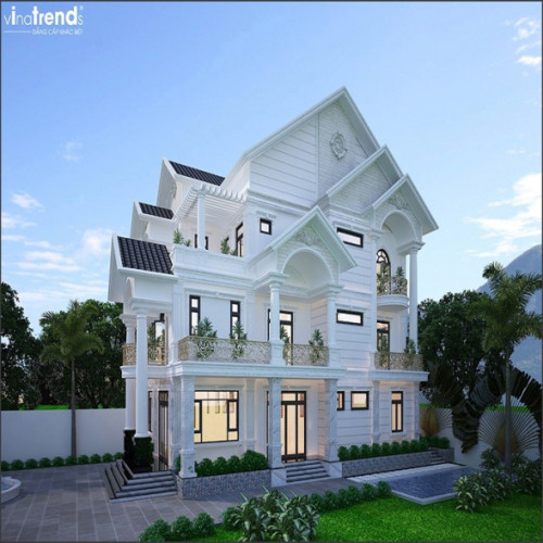 Mẫu thiết kế nhà 3 tầng 2 mặt tiền 7x12m đẹp lung linh