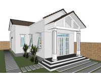 Mẫu nhà cấp 4 mái thái 8x12m kinh phí xây dựng thấp