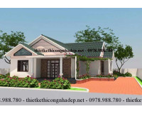 Bản vẽ nhà cấp 4 mái thái 130m2 phong cách hiện đại