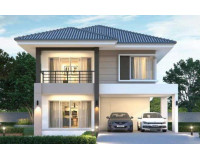 Mẫu nhà vuông 2 tầng mái thái đẹp (Phong cách Châu Âu)