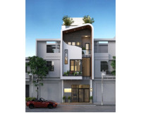 TOP 3 cách phối màu sơn mặt tiền nhà ống 2 tầng hiện đại