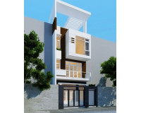Mẫu nhà phố 3 tầng mặt tiền 4m chi phí 800 triệu đồng