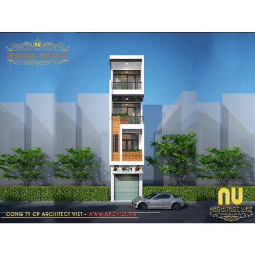 Mẫu nhà 4 tầng 30m2 tính thẩm mỹ cao công năng tiện nghi