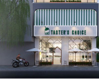 Mẫu thiết kế quán cafe mặt tiền 10m siêu đẹp