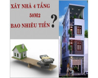 Xây nhà 4 tầng 50m2 hết bao tiền?