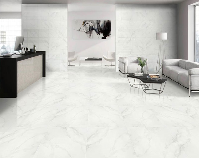 Gạch lát nền màu trắng sữa