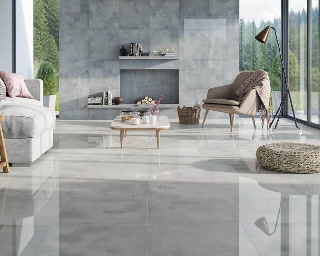 tổng quan về gạch ốp tường màu xám trắng