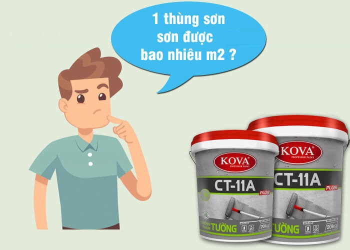 1 thùng sơn từ Kova có thể sơn được bao nhiêu m2