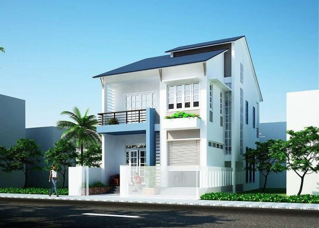 sơn nhà màu trắng kết hợp với màu gì