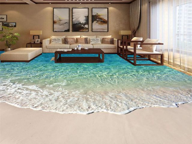 mẫu gạch lát nền phòng khách 3d