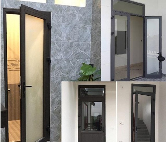 Các loại mẫu cửa nhà vệ sinh nhôm kính