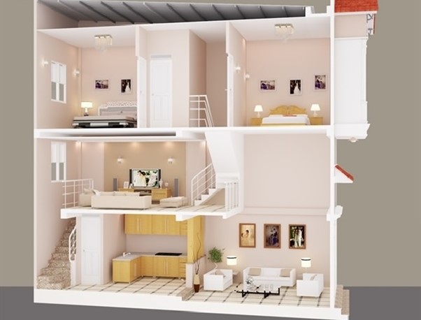 Báo giá chi phí xây nhà 1 trệt 1 lầu tại La Gi, Bình Thuận