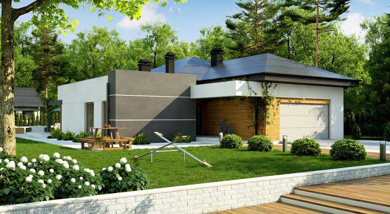 Biệt thự 1 tầng 3 phòng ngủ có thiết kế sân vườn