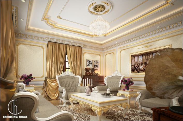 Mẫu biệt thự tân cổ điển 5 tầng - Hình 8