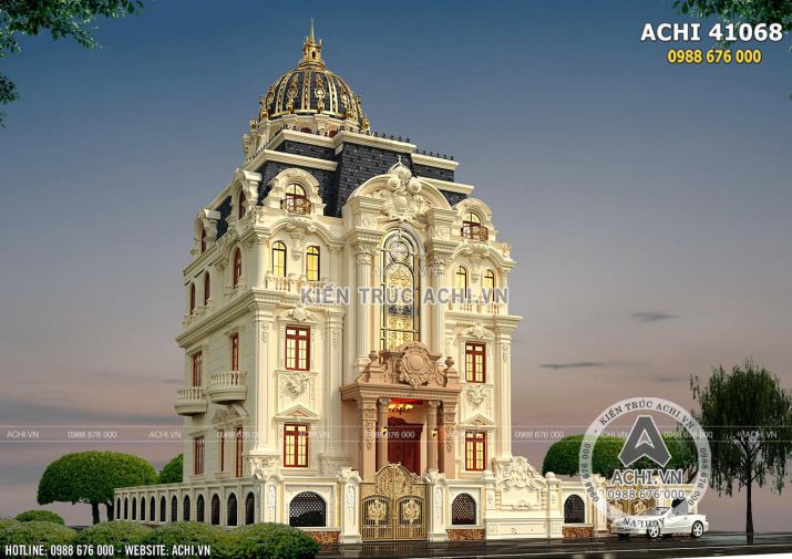 Ý tưởng thiết kế biệt thự tân cổ điển lâu đài đẹp - Hình 2