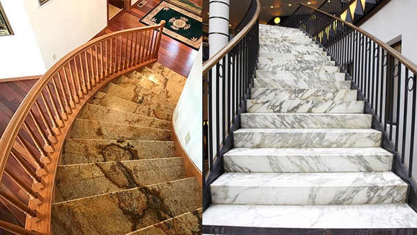 Lựa chọn đá ốp cầu thang đẹp