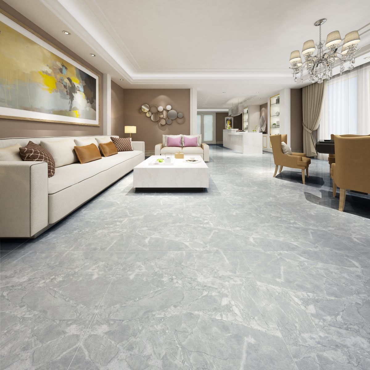 Họa tiết và màu sắc gạch vô cùng bắt mắt