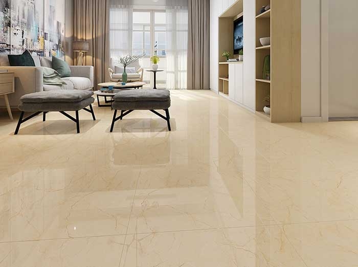 Gạch men lát nền màu vàng đất