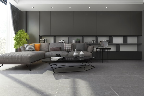 Gạch lát nền đen nhám dễ dàng vệ sinh 