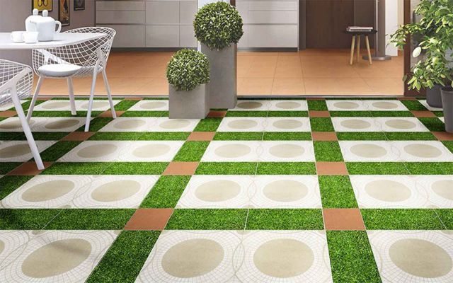 thông tin gạch lát nền màu xanh rêu